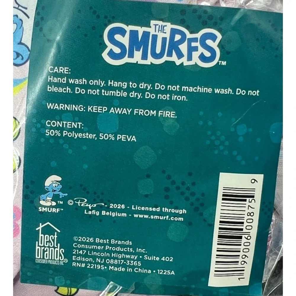 The Smurfs‎ Kids Bath Set Bundle Spa Headband Sponge Shower Cap NWT